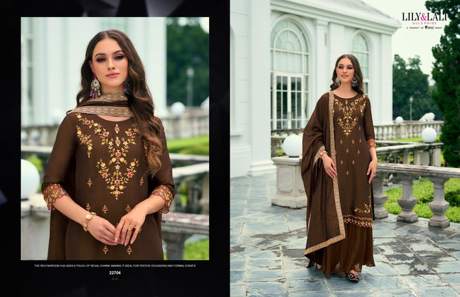 Malang 2 By Lily And Lali Vichitra Silk Embroidery Readymade Suits Wholesale Online